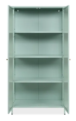 Kommode Vitrine Milton | Mintgrün | 80 cm x 160 cm x 40 cm
