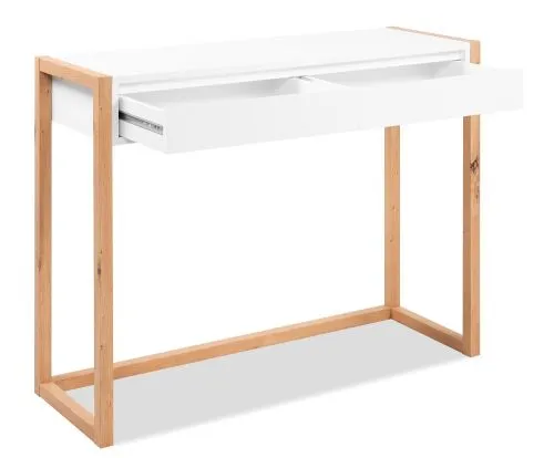 Konsoletisch Denver | mit Schubkästen | weiß / Artisan Eiche