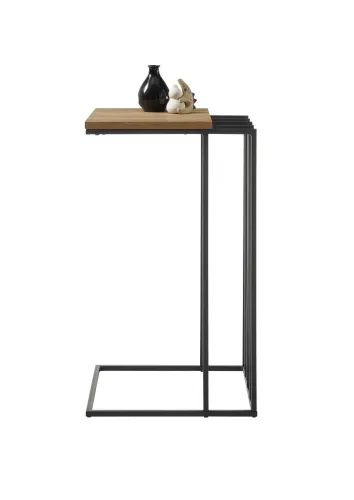 Beistelltisch Juba | 40x35 | Eiche massiv / schwarz