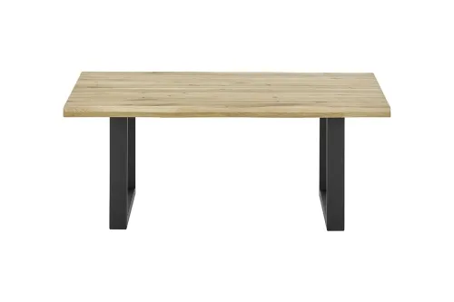 Couchtisch Havanna | Eiche massiv | T-Fuß | Eiche / schwarz