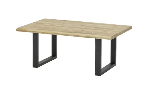 Couchtisch Havanna | Eiche massiv | T-Fuß | Eiche / schwarz