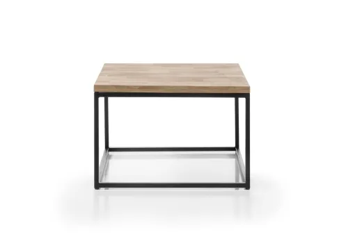 Couchtisch Sakura | Asteiche massiv | mit Metallrahmen | 70x70 | Eiche