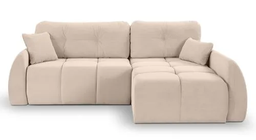 Long Eckschlafsofa Sancho rechts | 255cm | Cord | beige