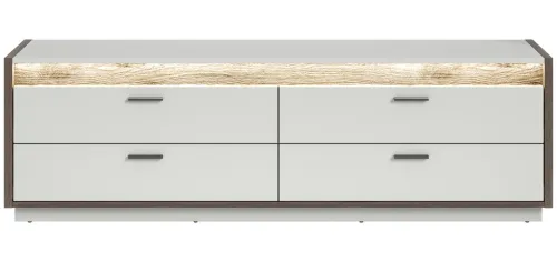 Lowboard Falcona | Nox Oak dunkel / hellgrau | inkl. Frontbeleuchtung