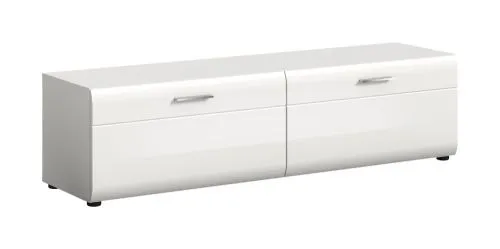 Lowboard Ice | mit 2 Klappen | weiß