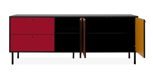 Lowboard Sideboard Kommode Lucca | schwarz / Multicolor
