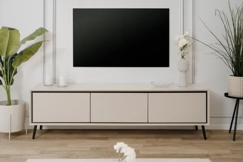 Lowboard TV-Board Arona | Sand / schwarz