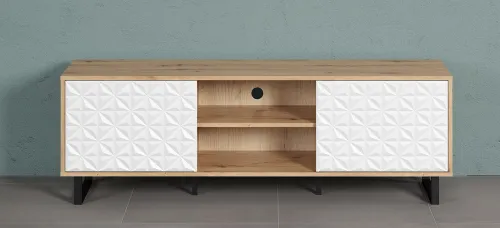Lowboard TV-Board Aventura | Artisan Eiche / Weiß