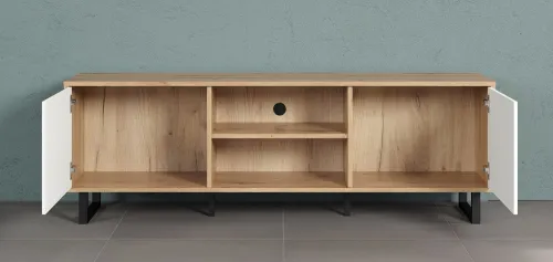 Lowboard TV-Board Aventura | Artisan Eiche / Weiß