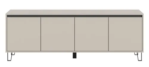 Lowboard TV-Board Balton, Kaschmir, 4-türiges Sideboard mit Keilfüßen – Ansicht 2