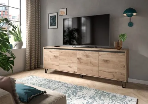 Lowboard TV-Board Balton | Viking Oak / Basalt Grau