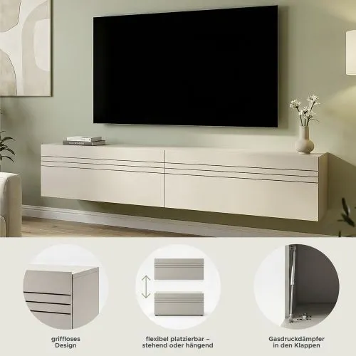 Lowboard TV-Board Beach 2 | 2-teilig | Kaschmir