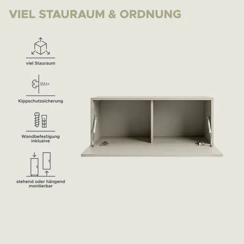 Lowboard TV-Board Beach | 2-teilig | Kaschmir