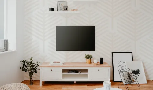 Lowboard TV-Board Bergen | Landhausstil | weiß / Eiche Artisan