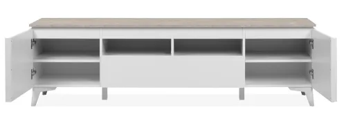 Lowboard TV-Board Bertrix | Sandstein / Weiß