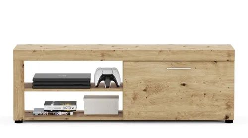 Lowboard TV-Board Fly | Artisan Eiche | mit 2er Set LED Unterbauspot