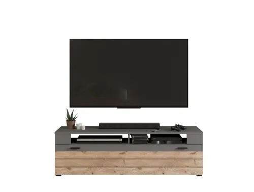 Lowboard TV-Board Freno | grau matt / Nox Oak | ohne Beleuchtung