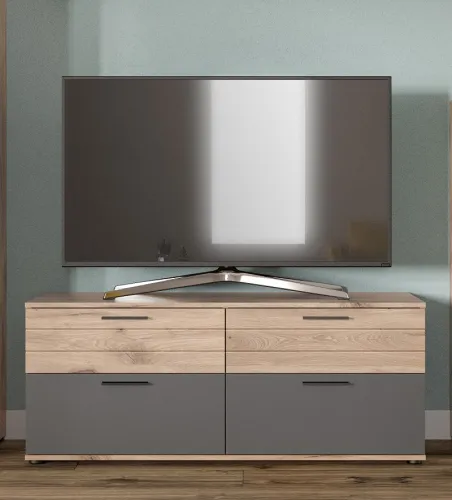 Lowboard TV-Board Mason klein | Nox Oak / Basalt Grau