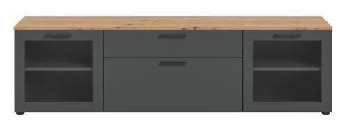 Lowboard TV-Board Niklas | Basalt Grau / Artisan Eiche
