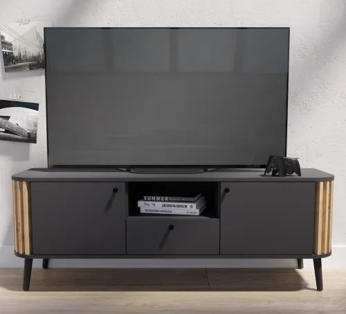 Lowboard TV-Board Pure | grau / Artisan Eiche