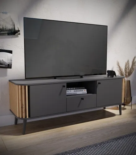 Lowboard TV-Board Pure | grau / Artisan Eiche