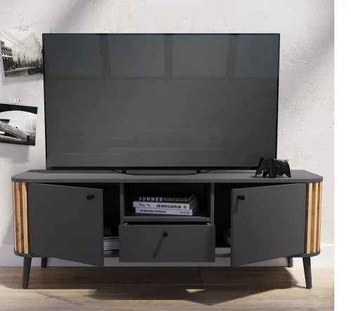 Lowboard TV-Board Pure | grau / Artisan Eiche