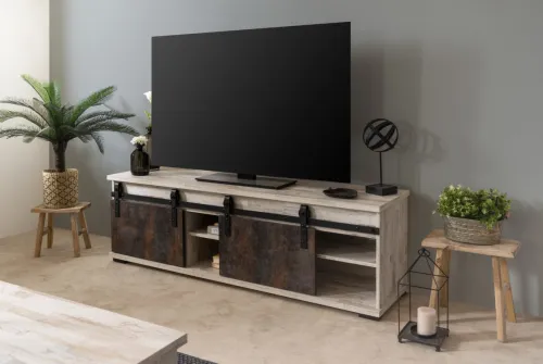 Lowboard TV-Board Sevilla | Aratinga Kiefer / Na Pali