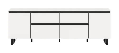 Lowboard TV-Board Tomasa | weiß / schwarz