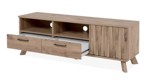 Lowboard TV-Board Wellington | 3D-Reliefoptik | Schwedeneiche