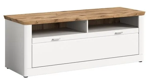 Lowboard TV-Schrank Michigan | weiß / Viking Oak