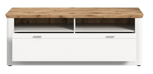 Lowboard TV-Schrank Michigan | weiß / Viking Oak