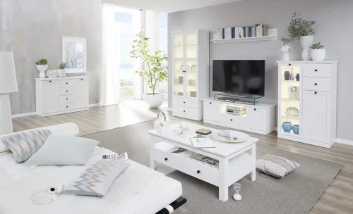 Lowboard TV-Unterteil Baxter | Landhausstil | weiß