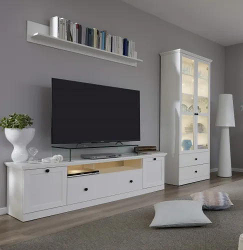 Lowboard TV-Unterteil Baxter | Landhausstil | weiß | ohne Beleuchtung