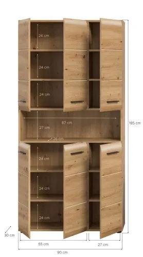 Mehrzweckschrank Bad Ice | Artisan Oak