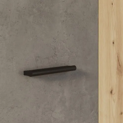 Mehrzweckschrank Drehtürenschrank Schrank Net106 | 2-türig | Dunkelgrau / Artisan Eiche