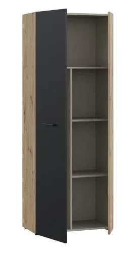 Mehrzweckschrank Drehtürenschrank Schrank Net106 | 2-türig | schwarz / Artisaneiche