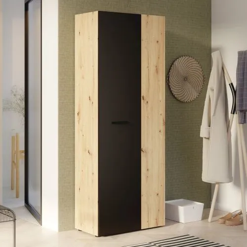 Mehrzweckschrank Drehtürenschrank Schrank Net106 | 2-türig | schwarz / Artisaneiche