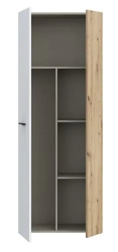 Mehrzweckschrank Drehtürenschrank Schrank Net106 | 2-türig | weiß / Artisan Eiche