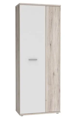 Mehrzweckschrank Drehtürenschrank Schrank Net106 | 2-türig | weiß / Sandeiche