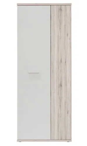 Mehrzweckschrank Drehtürenschrank Schrank Net106 | 2-türig | weiß / Sandeiche