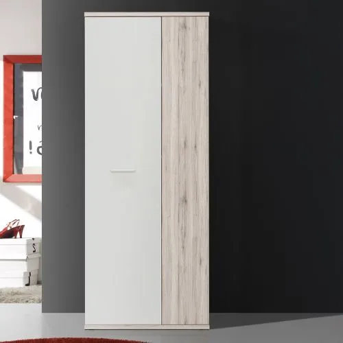 Mehrzweckschrank Drehtürenschrank Schrank Net106 | 2-türig | weiß / Sandeiche