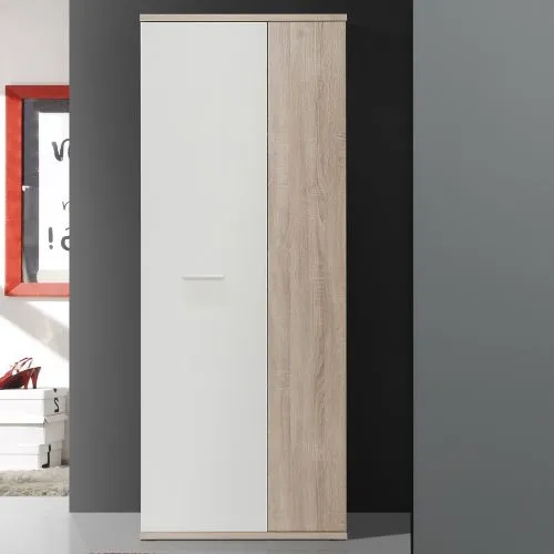 Mehrzweckschrank Drehtürenschrank Schrank Net106 | 2-türig | weiß / Sonoma Eiche