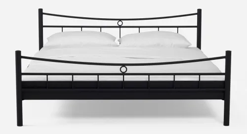 Metallbett Iris 2 | schwarz | 140x200 | mit Fußteil