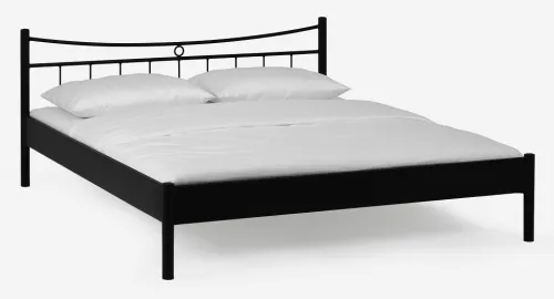Metallbett Iris 2 | schwarz | 180x200 | ohne Fußteil