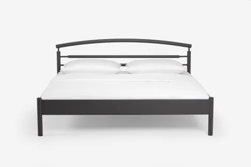 Metallbett Iris | mit Kopfteil | schwarz | 180x210