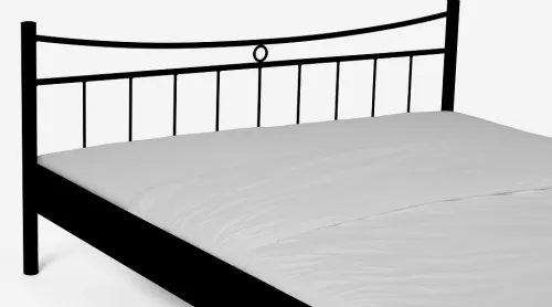 Metallbett Iris | schwarz | mit Fußteil | 100x200