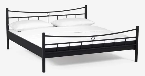Metallbett Iris | schwarz | mit Fußteil | 200x210