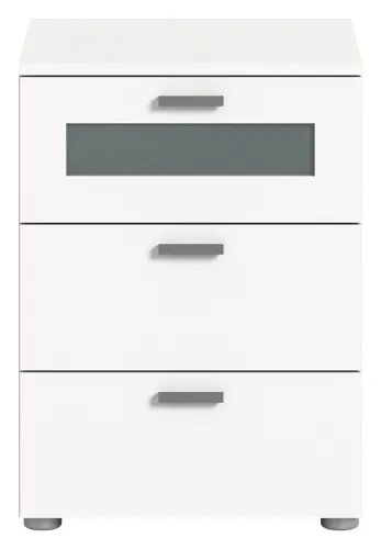 Nachtkommode Xeno | mit Schubkästen | weiß