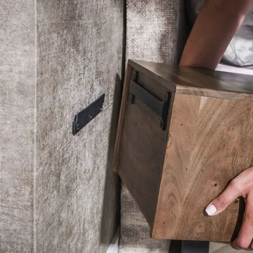 Nachttisch Galia | mit Schubkasten | Akazie massiv | braun