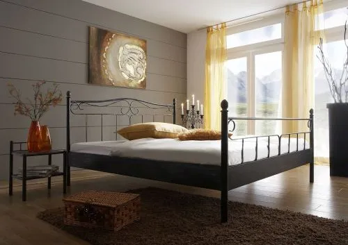 Nachttisch Iris, 2 Ablagen, Rahmen mit Gitterrückwand – Ansicht 2